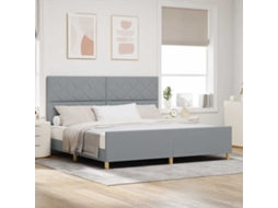 Vidaxl Estrutura Da Cama Cinzento-claro 200 X 200 Cm Tecido