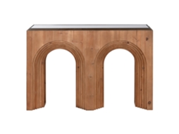 Arco de Vidro para Console de Abeto Marrom ALEXANDRA HOUSE LIVING (122x30x80cm)