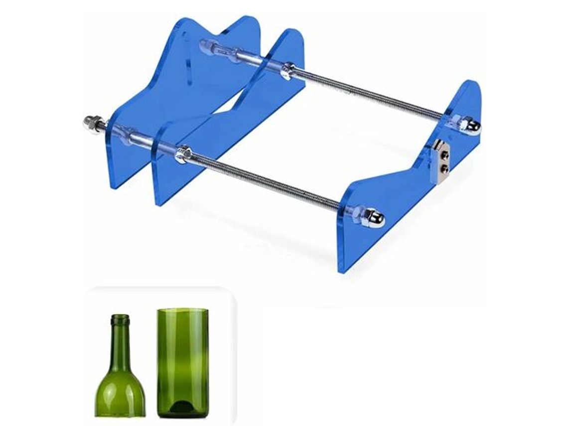 Ferramenta De Corte Para Garrafas De Vidro Profissional, Cortador Para Garrafas De Vinho E Cerveja, Em Acrílico E Metal (azul)