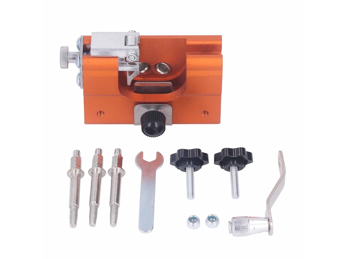 Kit De Afiador Manual Para Motosserras Com 3 Cabeças De Lixamento Jig Portátil Ferramenta Afiadora De Cadeia Para A Maioria Das Motosserras