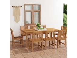 Pcs Conjunto De Jantar P/ Jardim Madeira De Teca Maciça Dkd Home Decor