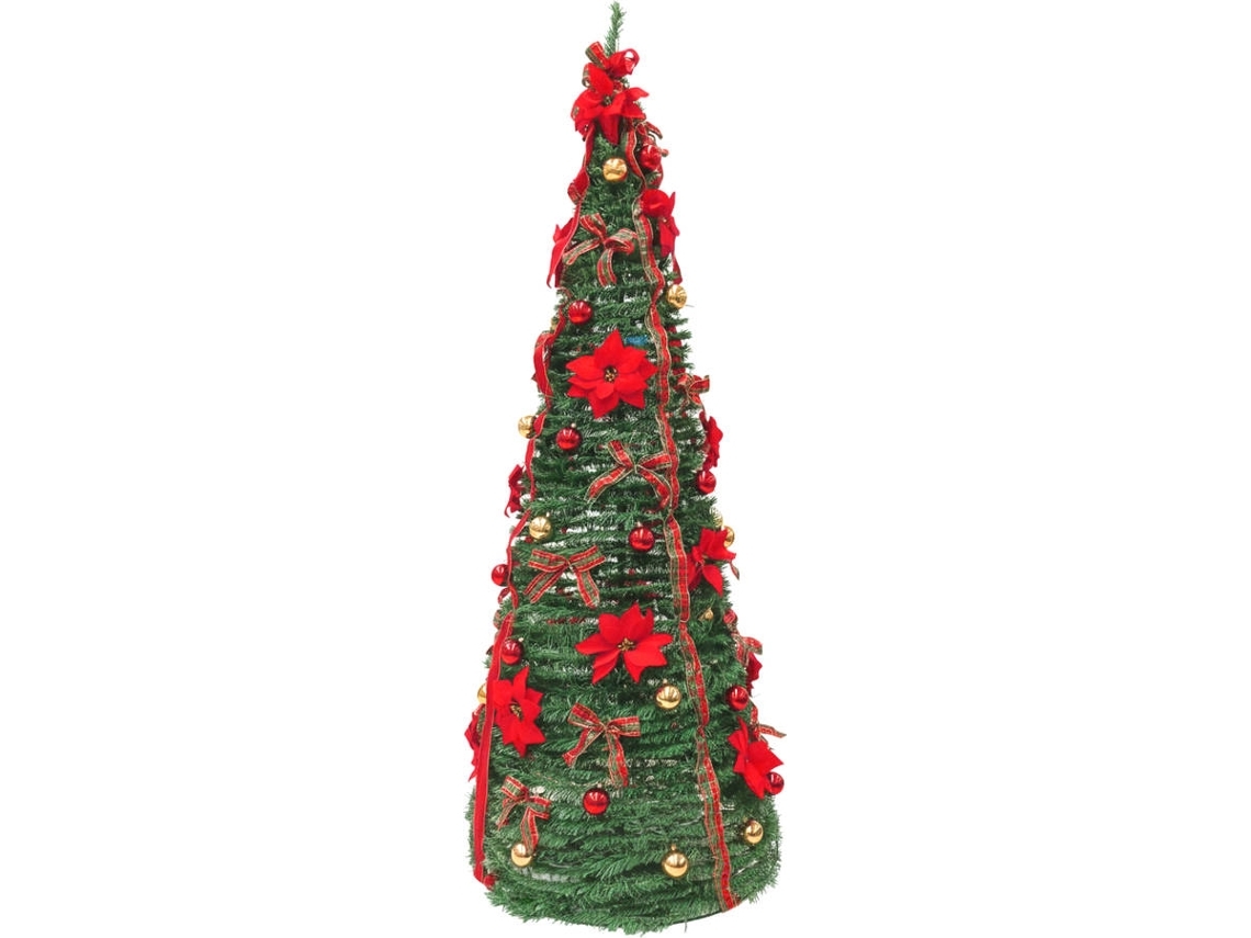 Árvore de Natal KLACK POP-UP Verde 180 cm com adornos (Outlet Caixa Aberta)