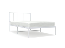 Estrutura de Cama com Cabeceira Metal Branco MAISON EXCLUSIVE 100x200 cm