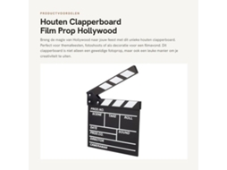 Fotografia em Madeira - Jantar de Cinema - Tema Hollywood - Adereço Fotográfico - Forte e Resistente - Personalizável Com Lápis - Adereço de Cinema