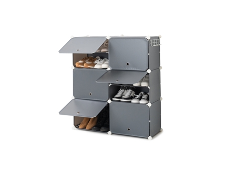 Sapateira Modular Portátil INNOVAGOODS Cinzento (28 pares - 84 x 96 x 32 cm)