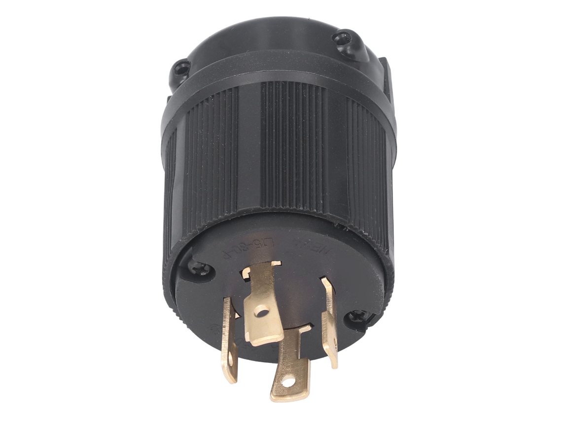 Laxiscreed Plugue De Contacto De Latão 4 Furos L15-30p Para Aparelhos Elétricos 30a 250v