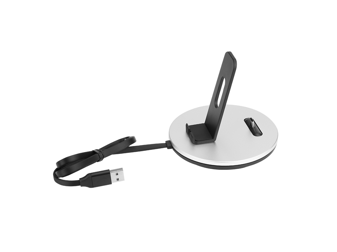 Suporte de Mesa EOOCOO com interface Type C, carregamento rápido e doca de fio