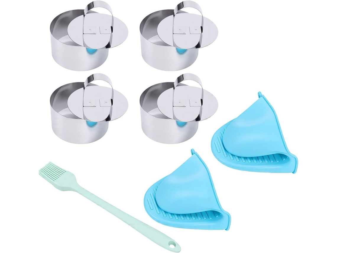 Conjunto De Formas Para Mousse Em Aço Inoxidável Zunate