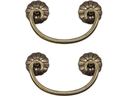 Puxadores Para Móveis, Conjunto De 2, Gavetas, Dobráveis ​​antigos Para Móveis, Puxadores Para Armários, Design Em Latão Bronze Antigo, 95 X 51 Mm