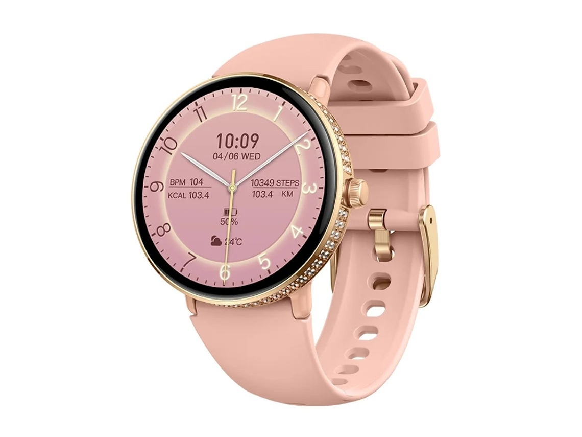 Smartwatch S76 Com Bluetooth Para Chamadas E Notificações De Mensagens Em Aplicativos Móveis Yizhood (rose)