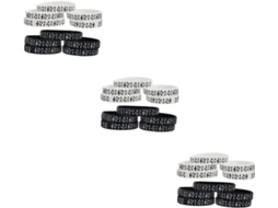 Conjunto de 30 pulseiras de silicone com notas musicais, em textura dourada, para mãos, estilo concerto musical, em gel.