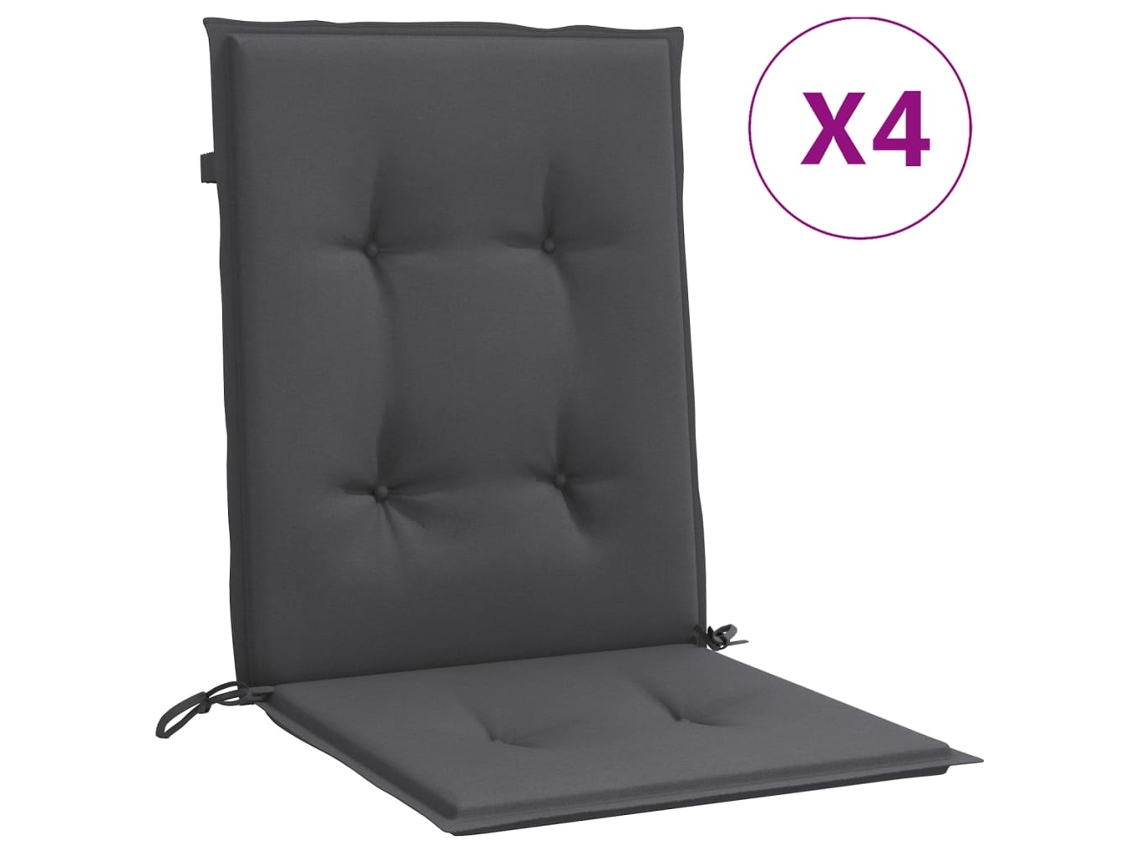 Lowback Chair Cushion, Lowback Chair Cushions Vidaxl Antracite Tecido (100 X 50 X 4 Cm)