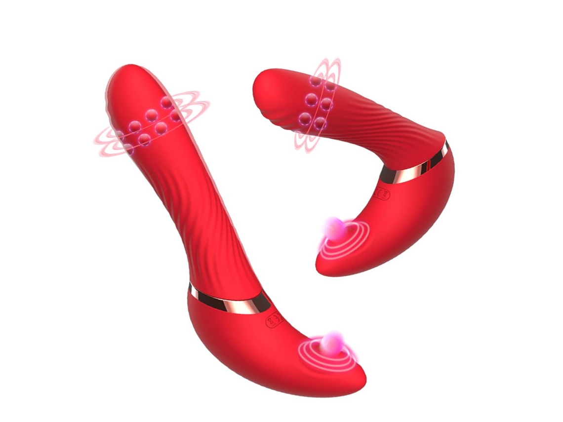 Vibrador De Massagem Multifrequncia Com Funo De Rotao E Pulsao Para Mulheres (vermelho) Yizhood