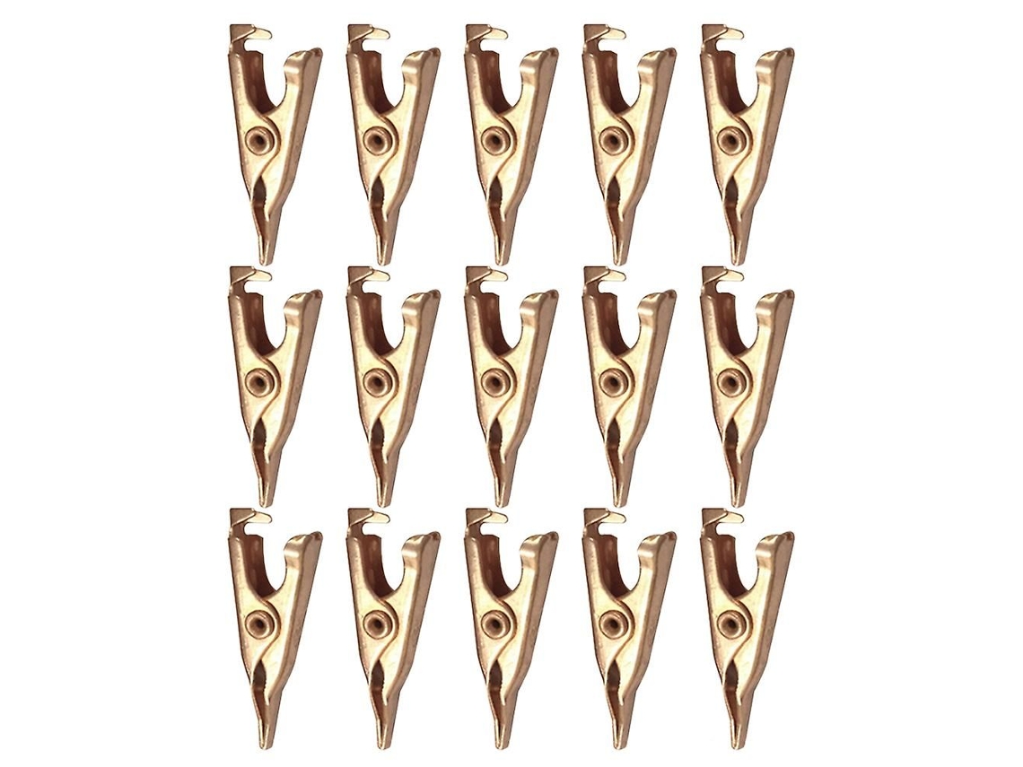 15 Grampos Jacaré De Aço Para Testes
