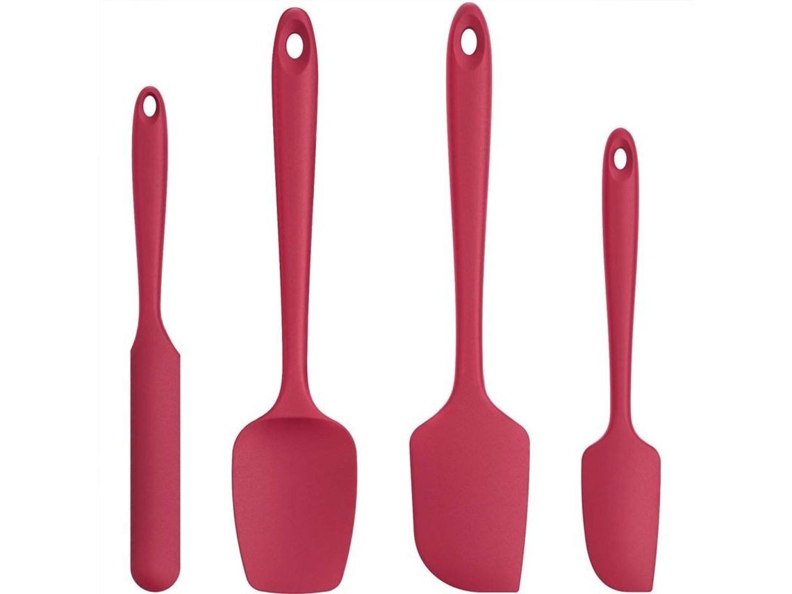 Conjunto de Espátulas de Silicone Resistente a 260°C para Cozinha e Bolo | S/MARCA