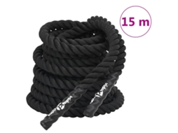 Vidaxl Corda De Batalha Preta 15 M 11 Kg Poliéster