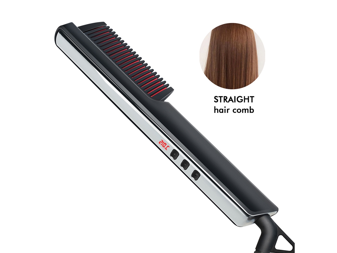 2026 pincel Alisador Iónico para Cabelo e Barba Eletrônico, Escova Alisadora para Homens e Mulheres