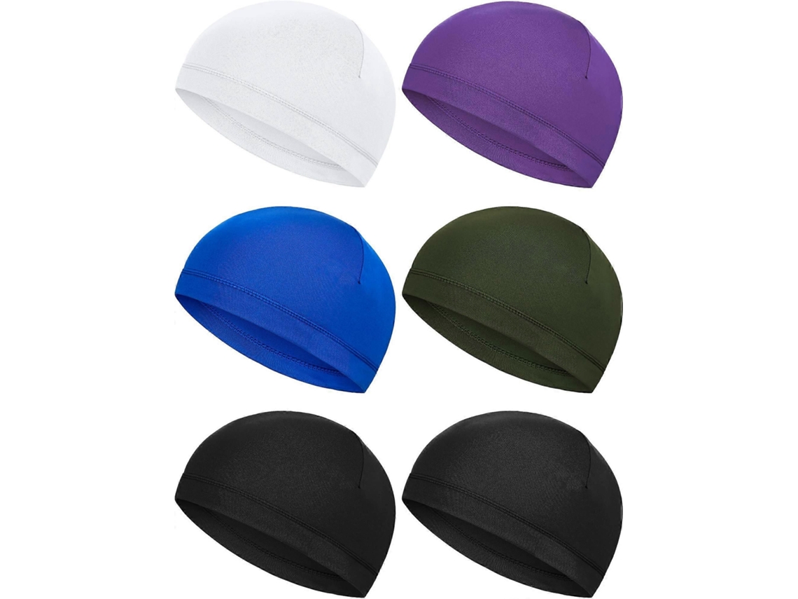 6 Peças Capacete Forro Skull Caps Suor Wicking Cap Running Hats Ciclismo Skull Caps para Homens Mulheres TAISHENGDA