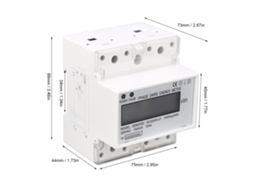 Laxiscreed Medidor Digital De Energia Monofásico De 2 Fios Com Display Lcd Para Montagem Em Trilho De 35mm