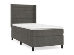 Box Spring Bed, Box Spring Beds Vidaxl Cinzeto Veludo (90 X 200 Cm)
