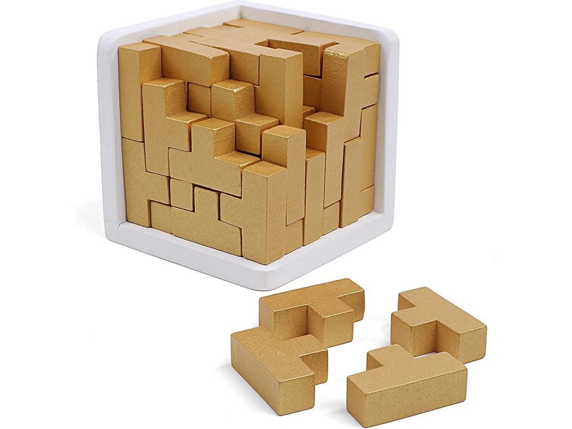 2026 puzzle de Madeira 3d Linjou Original com Peças em Forma de T para Adultos e Crianças Edição Ouro
