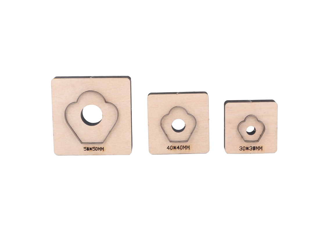 Kit 3 Matrizes de Corte de Couro em Formato de Pétala Flor para Diy
