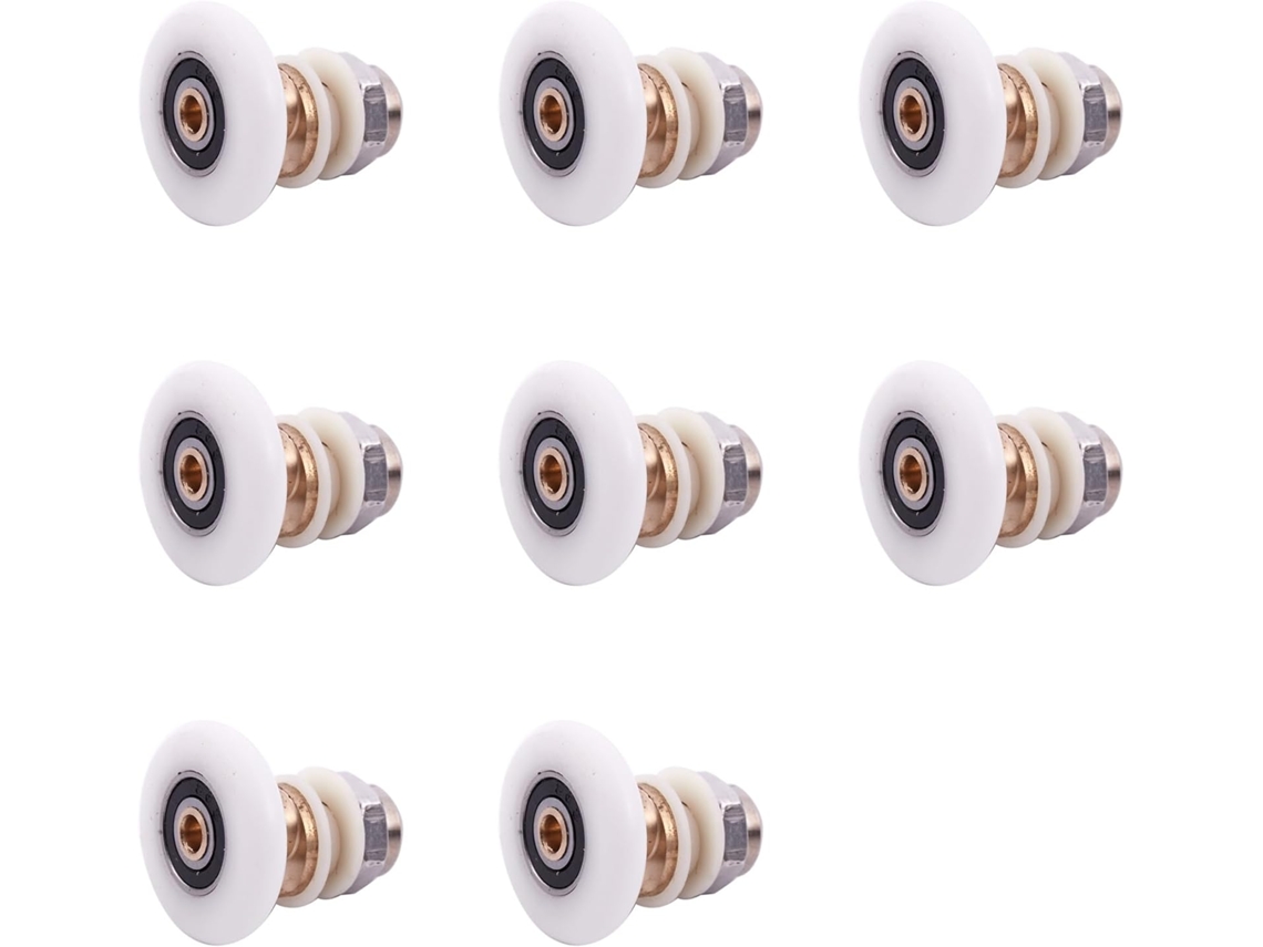 Conjunto De 8 Rodízios Para Porta Chuveiro Deslizante Com 27mm Diâmetro
