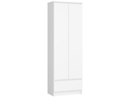 Armário Fechado Branco R60 C/ 2 Portas E 1 Gaveta, 60x180x35cm - Branco Matte