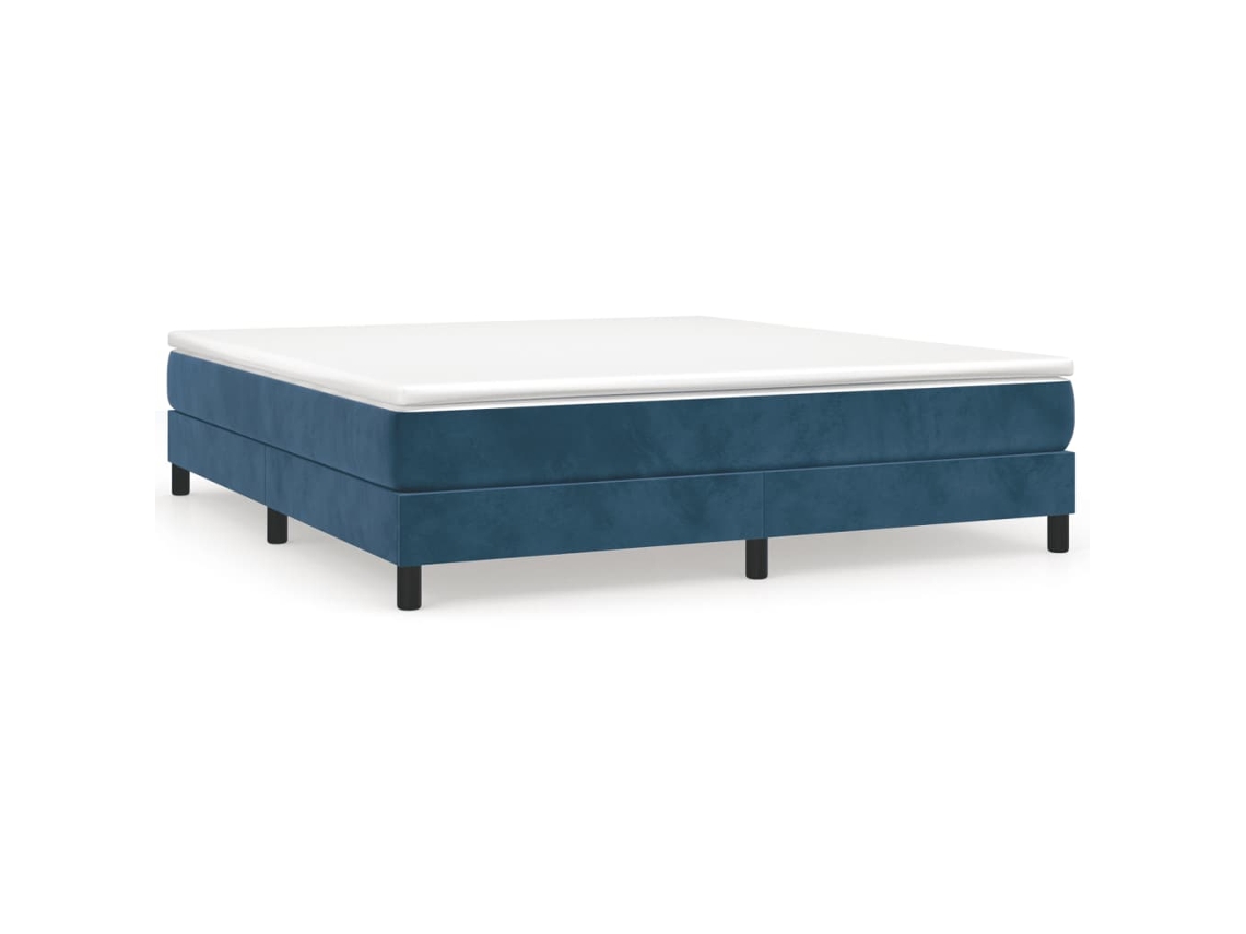 Box Spring Bed Frame, Box Spring Bed Frames Vidaxl Azul Veludo (180 X 200 Cm)