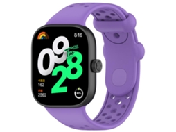 Bracelete Para Xiaomi Band 9 Pro / Redmi Watch 6 / 5 - Silicone Respirável Com Orifícios - Cor Sólida Roxa