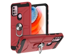 Capa Protetora Magnética À Prova De Choque Com Suporte De Anel Para Motorola Moto G10 / G30 War-god Armor Tpu Pc