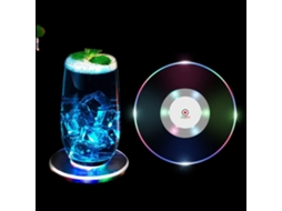 Conjunto de 6 porta copos de LED para bebidas, ultrafinos