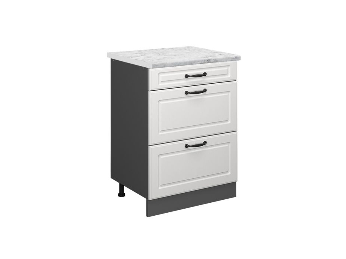 Móveis de cozinha R-Line, Mármore PT 60 cm, Branco Country, Vicco