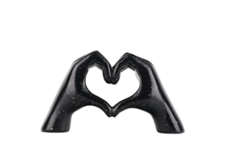 2026 escultura Decorativa de Gesto de Mano Corazón, Arte Moderno Personalizado para Hogar Linjou Negro