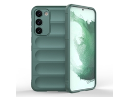 Capa Halinuia Para Samsung Galaxy S23 5g Magic Shield Tpu Flanela Verde Escuro (proteção Integral, Interior Em Flanela)
