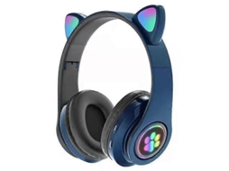 Novo Fone De Ouvido Bluetooth Fofo Em Formato De Gato, Sem Fio, Dobrável, Com Som Estéreo Hi-fi, Cancelamento De Ruído E Entrada Para Cartão Tf,