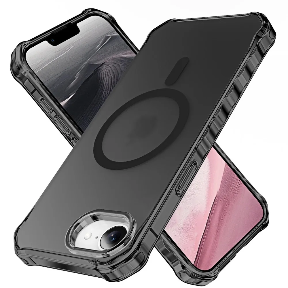 (preto, Iphone 13 Pro Max) Capa Magnética, Compatível Com Magsafe, Antiderrapante E Resistente A Impactos, Material Pctpu