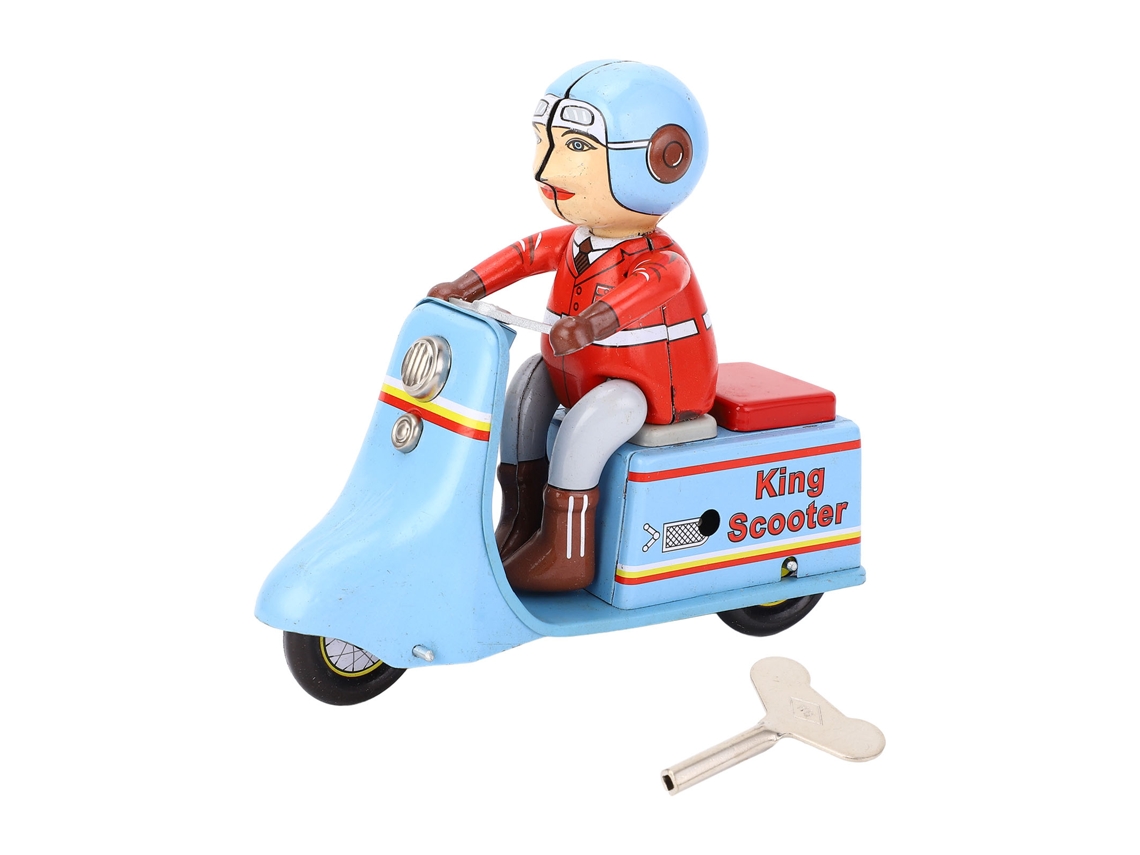 Mali brinquedo de Moto Scooter com Corda Mecânica de Metal Retrô para Crianças e Adultos Decorativo