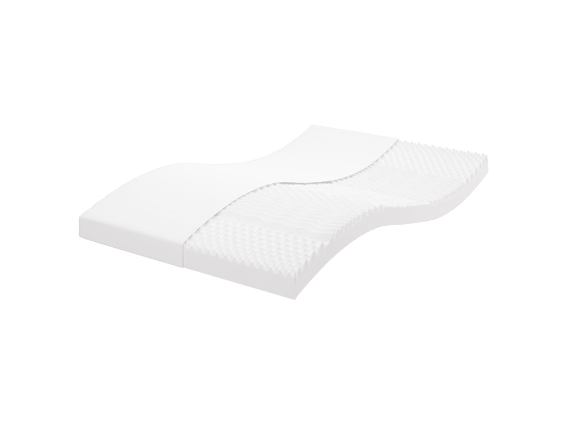 Vidaxl Colchão De Espuma 120x200 Cm 7 Zonas Dureza 20 Ild Branco