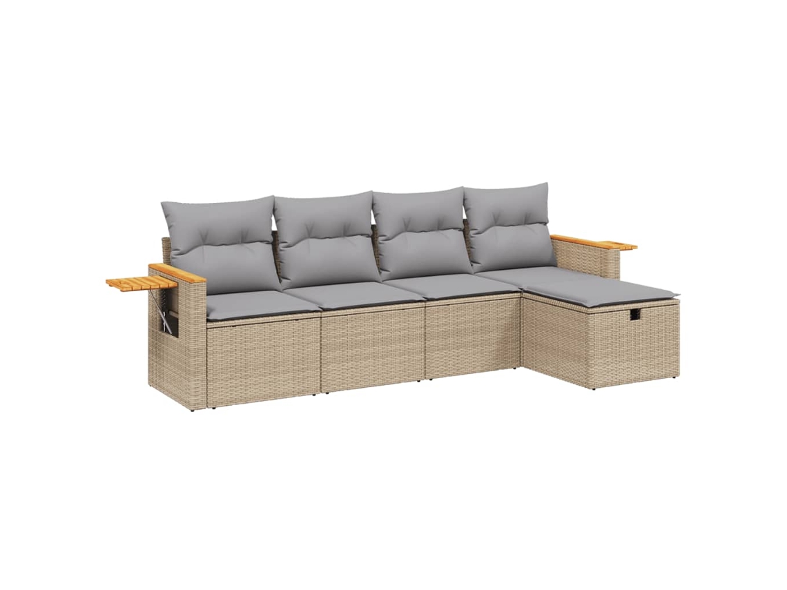 Garden Sofa Set, Garden Sofa Sets Vidaxl Bege Rattan / Vime (n/a)