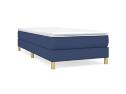 Cama com Molas/colchão 100x200 Cm Tecido Azul MAISON EXCLUSIVE
