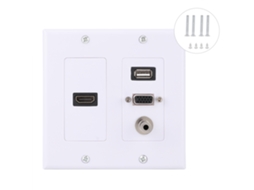 Laxiscreed Painel Estilo Americano Com Hdmi, Vga, Usb 2.0 E Entrada De Áudio De 3,5 Mm Para Múltiplas Interfaces