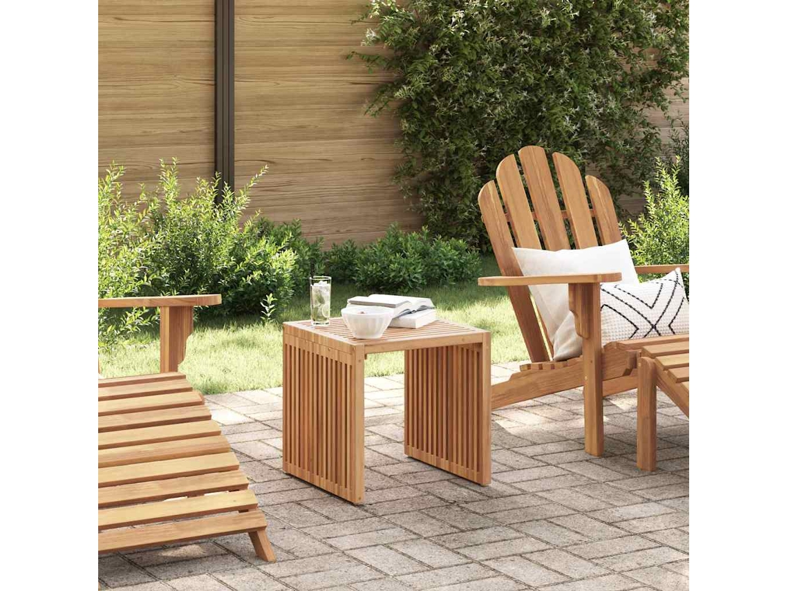 Vidaxl Mesa Lateral De Jardim Castanho 45 X 45,5 X 45,5 Cm