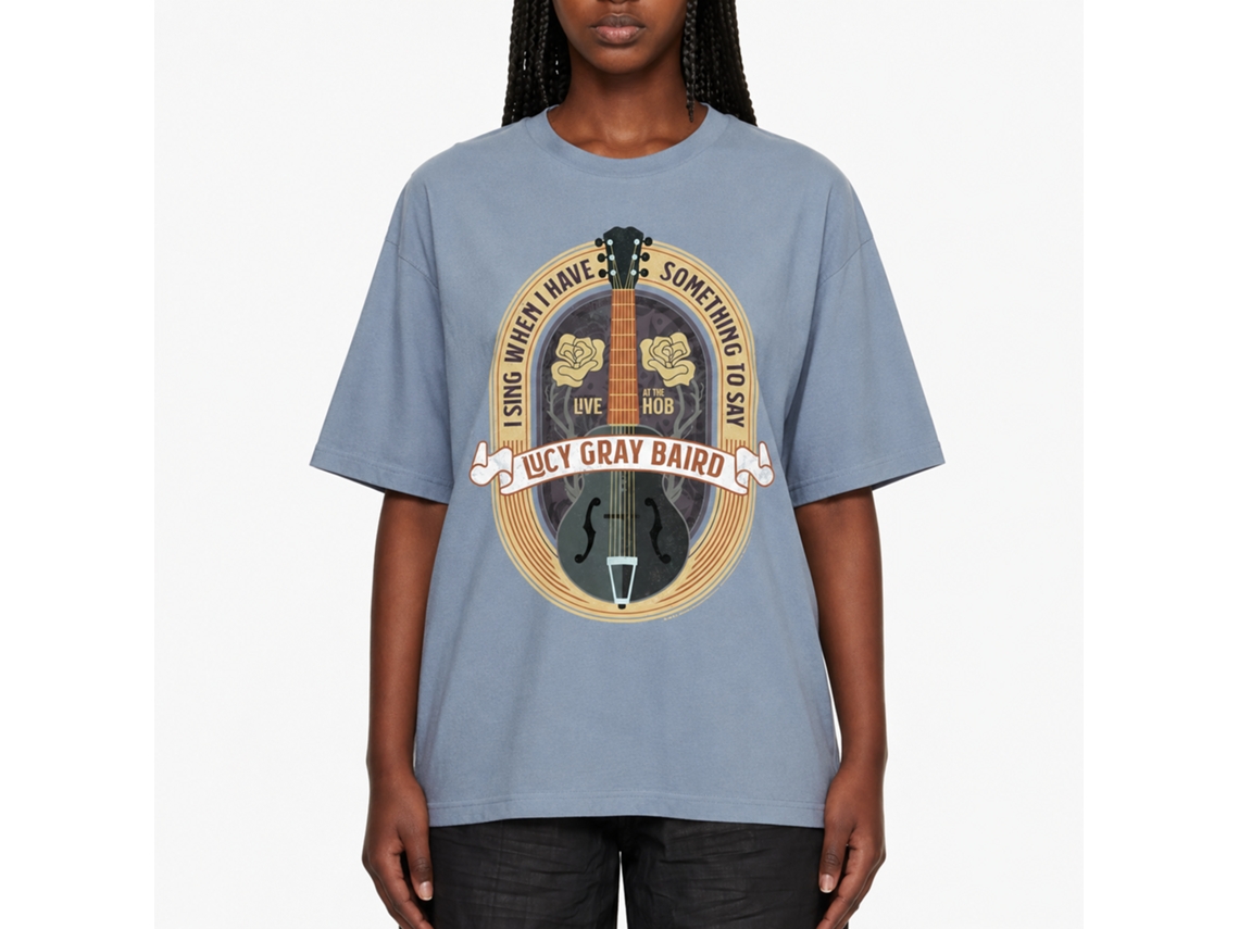 Rockinstone Hunger Games Movie Lucy Gray Band Heather Indigo Adult T-shirt Size:xxl