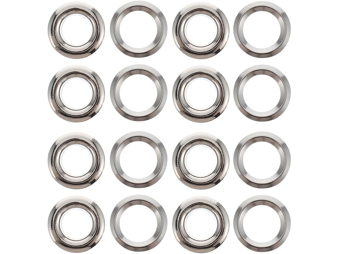 100 Ilhós De Cortina Em Latão Prateado 8mm Para Uso Interno, 100 Peças Para Decoração E Reparo De Ja