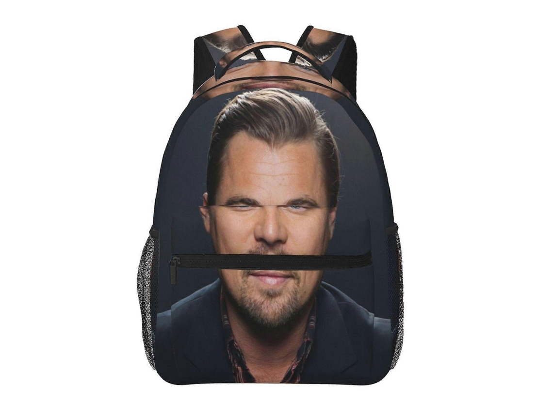 Mochila Leonardo Dicaprio I104 Para Escola E Trabalho, Leve E Impermeável, Mochila Elegante Para Estudantes E Adultos J104