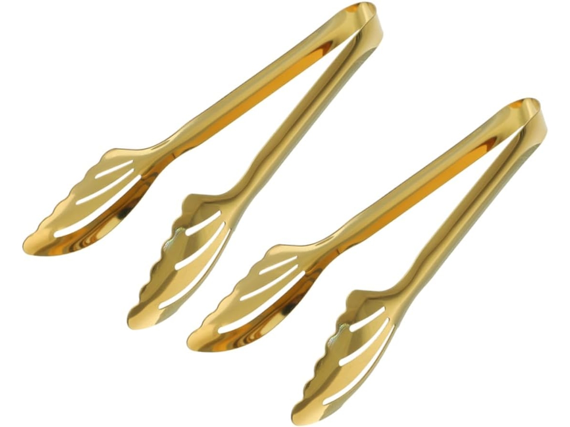 Dechous Conjunto De 2 Pinças Para Churrasco, Pinças De Halloween Para Cozinhar E Fritar, Pinças De Cozinha Planas Metal
