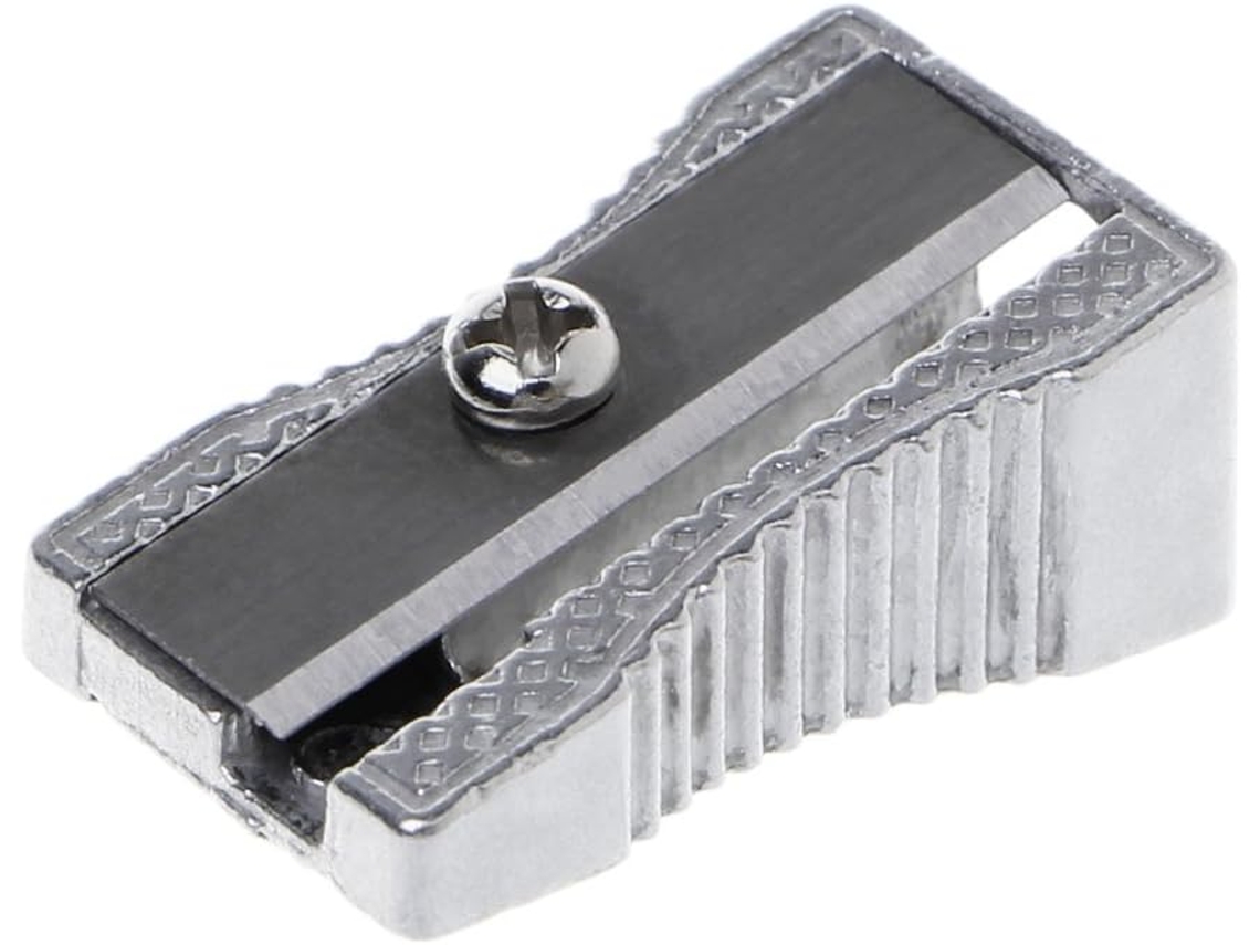 Apontador De Lápis Metal Com Furo Único E Borda Chanfrada, Para Uso