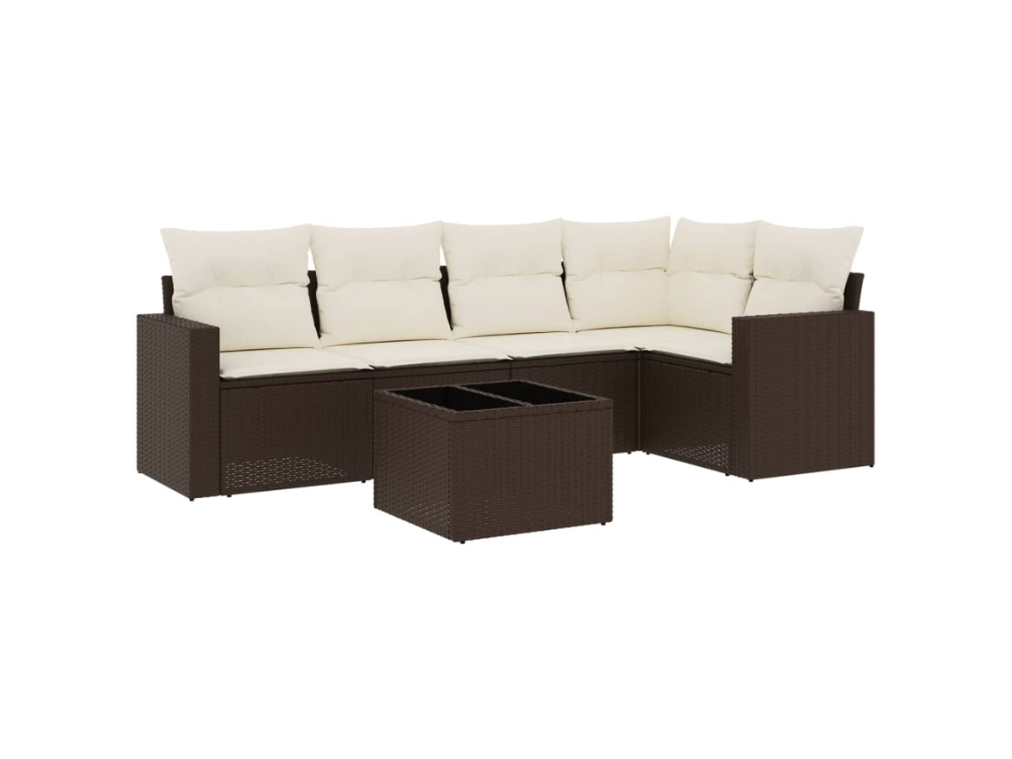 Garden Sofa Set, Garden Sofa Sets Vidaxl Marrom Rattan / Vime (n/a)