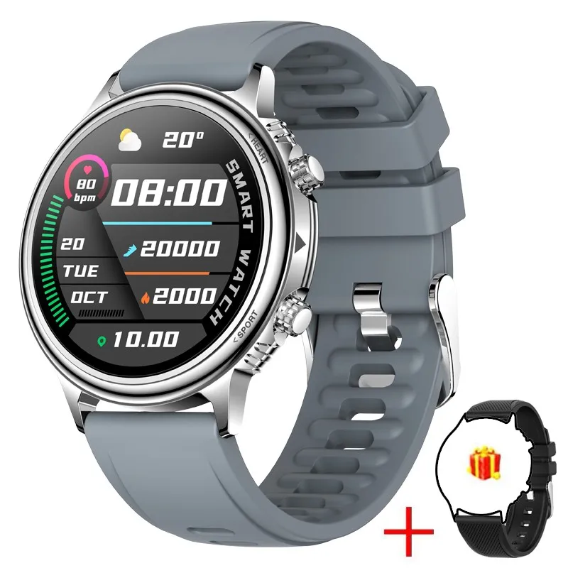 (azul Silício) Smartwatch De 1,32 Polegadas Com Tela Totalmente Sensível Ao Toque, Funções De Esportes E Fitness E Chamadas Bluetooth.